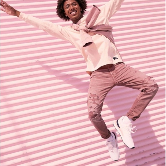 Mauve / Pink Distressed Next Level Flex Skinny Jeans - Picture 11 of 11